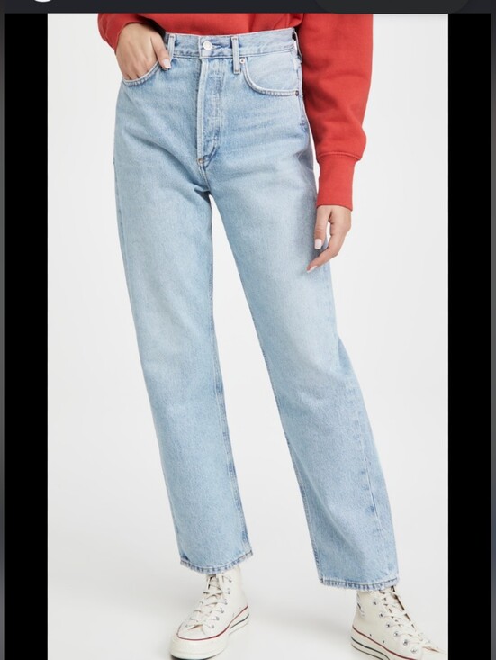 Agolde Denim - AGOLDE 90's Mid Rise Loose Fit Jeans In Snapshot Vintage Faded Wash - Size 29